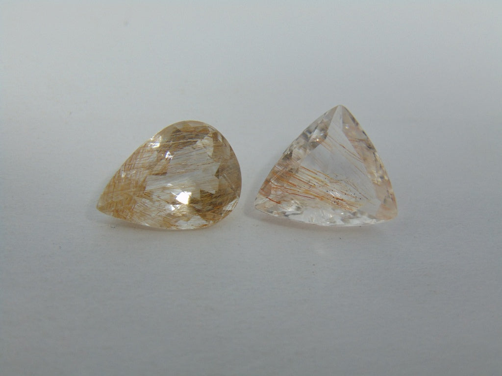 17.40cts Topaz With Golden Rutile