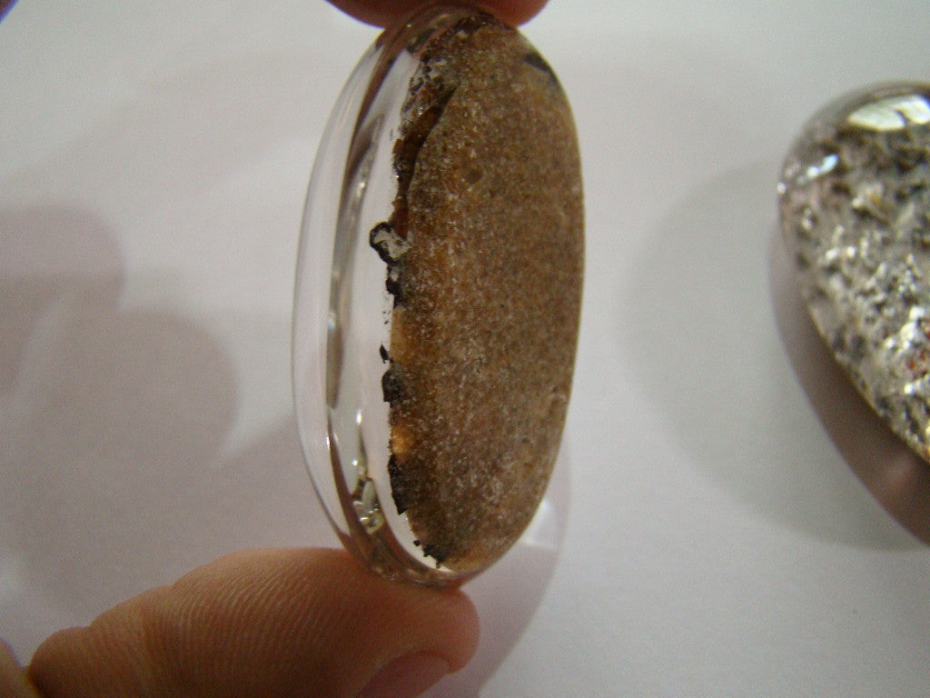 341ct Quartz With Mining (Cabochon)