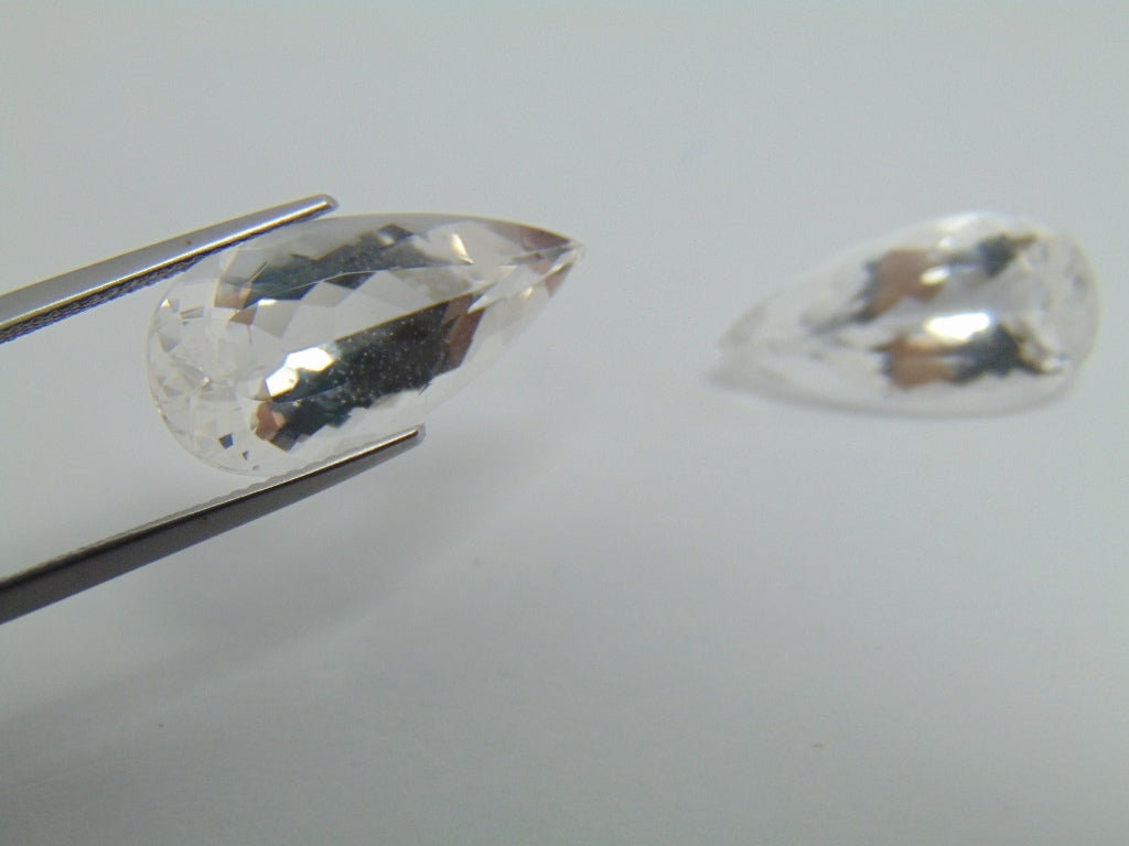 Par de Morganita 21,70ct 20x10mm