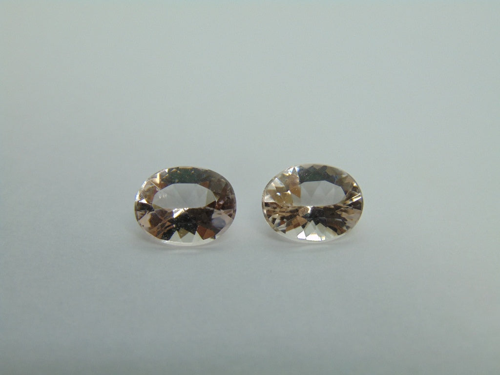 4.18ct Morganite Pair 10x8mm