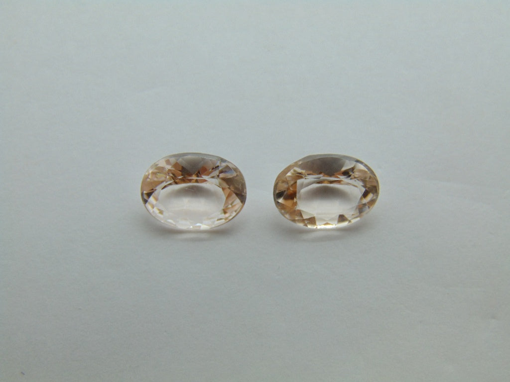 4.18ct Morganite Pair 10x8mm