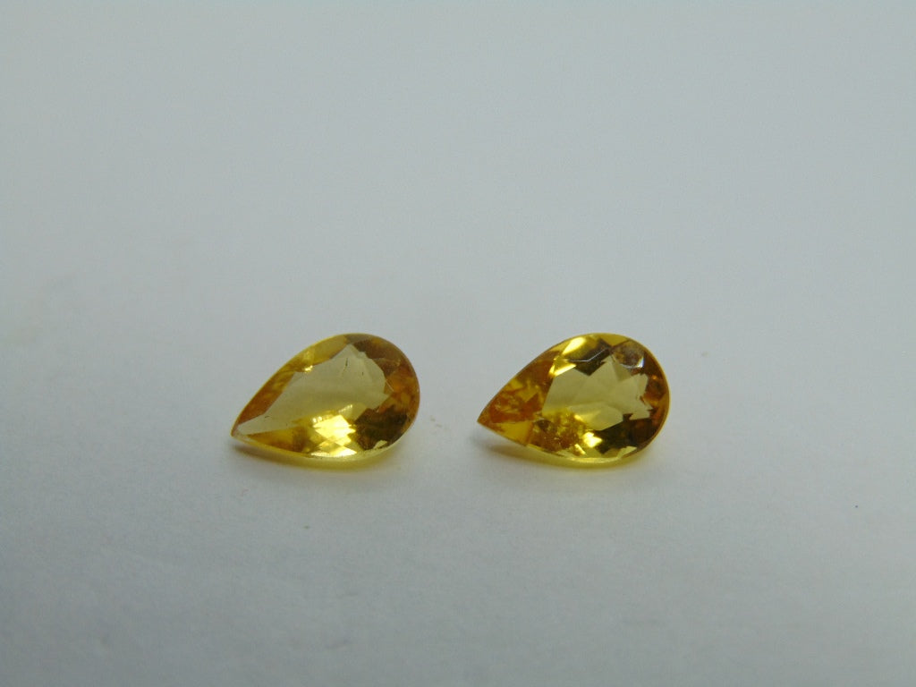 2.12ct Beryl Pair 9x7mm