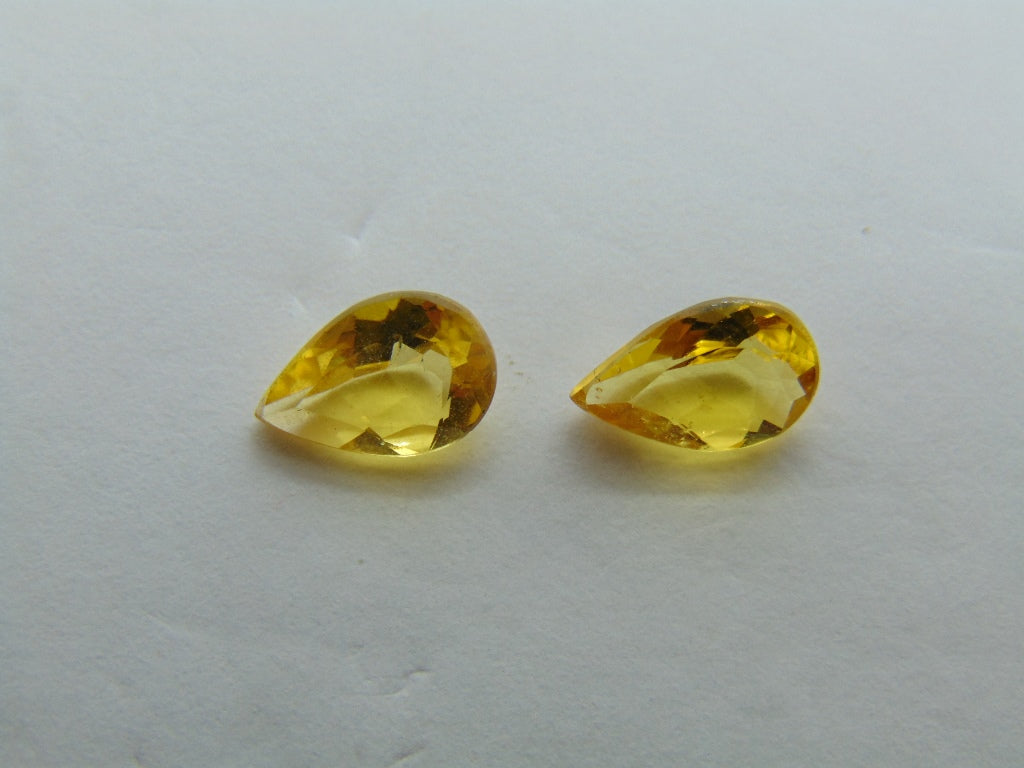 2.12ct Beryl Pair 9x7mm