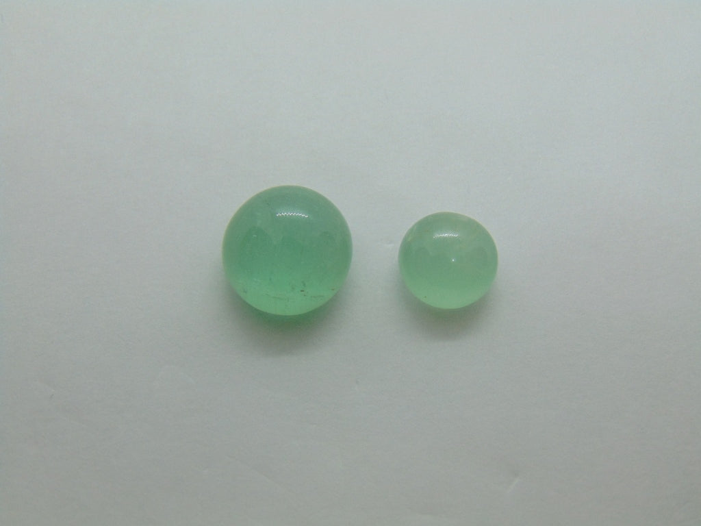 11.70ct Emerald Cabochon 11mm 9mm