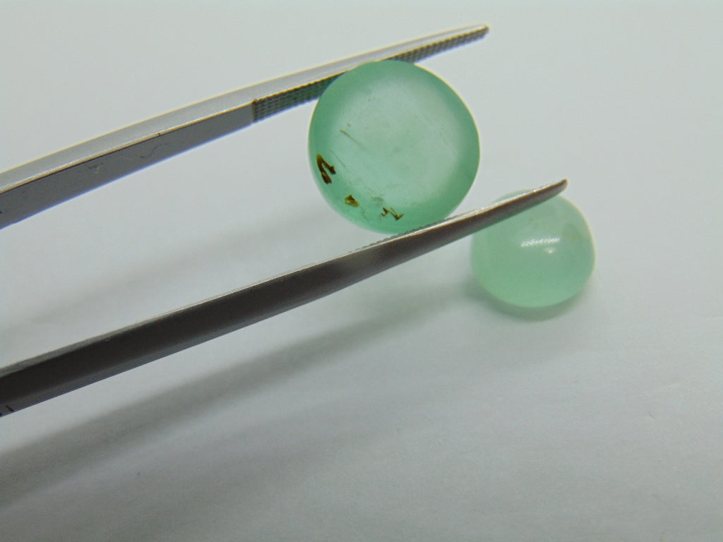 11.70ct Emerald Cabochon 11mm 9mm