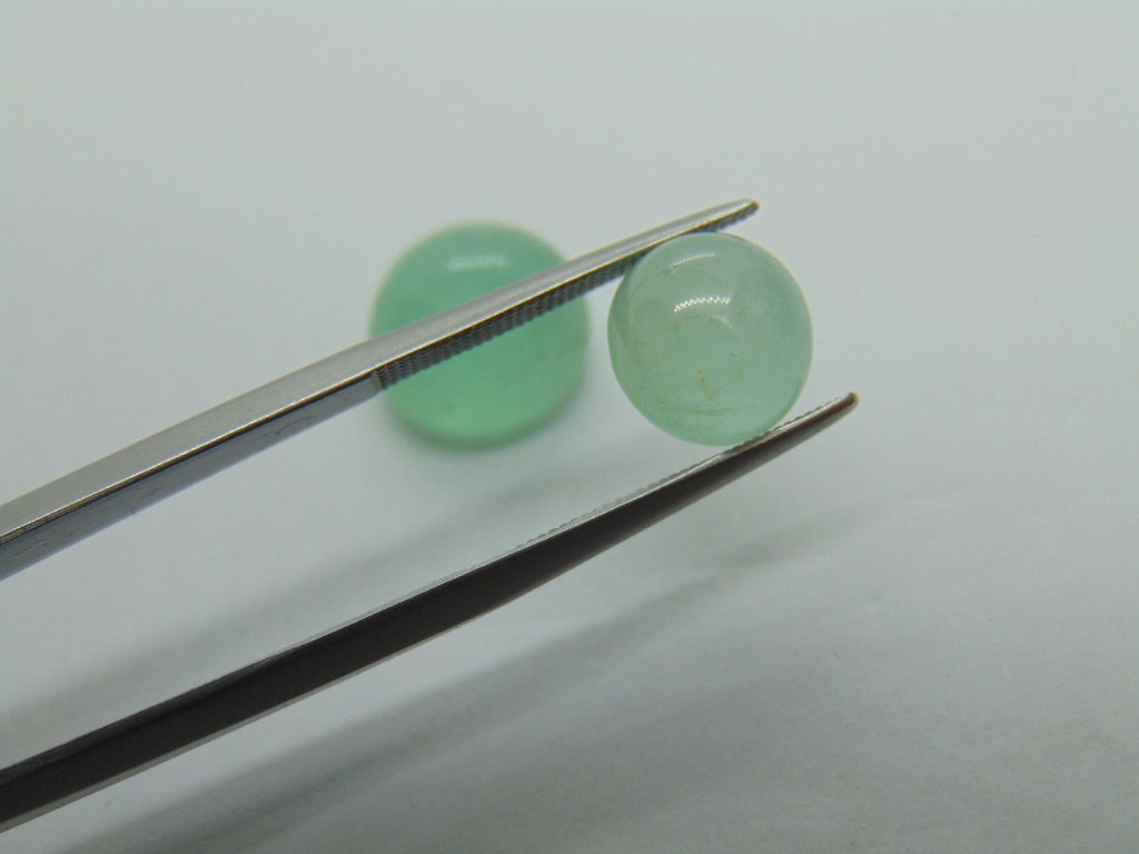 11.70ct Emerald Cabochon 11mm 9mm