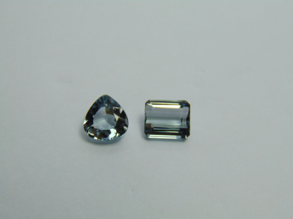 3.95ct Aquamarine 9x8mm 8x7mm