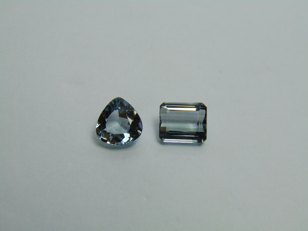 3.95ct Aquamarine 9x8mm 8x7mm