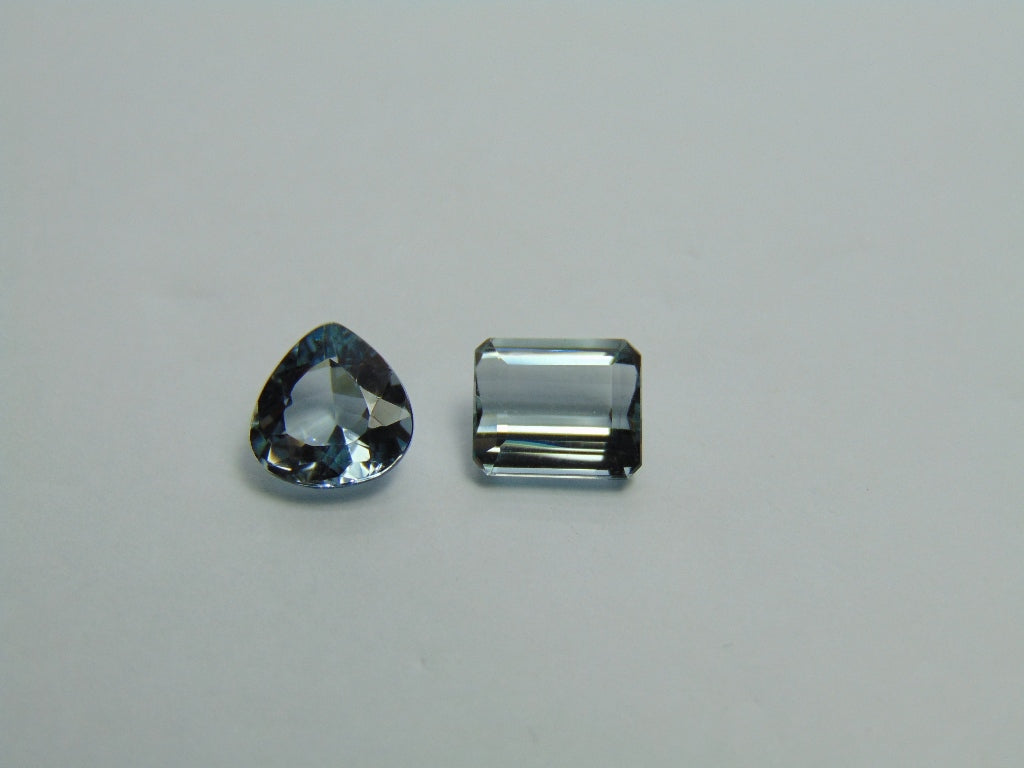 3,95 ct Aquamarine 9x8mm 8x7mm