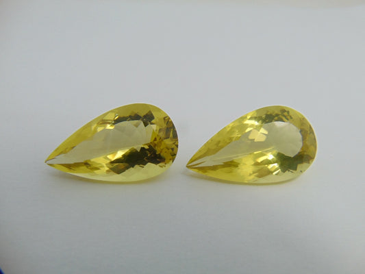 Par de quartzo (ouro verde) de 51,30 cts