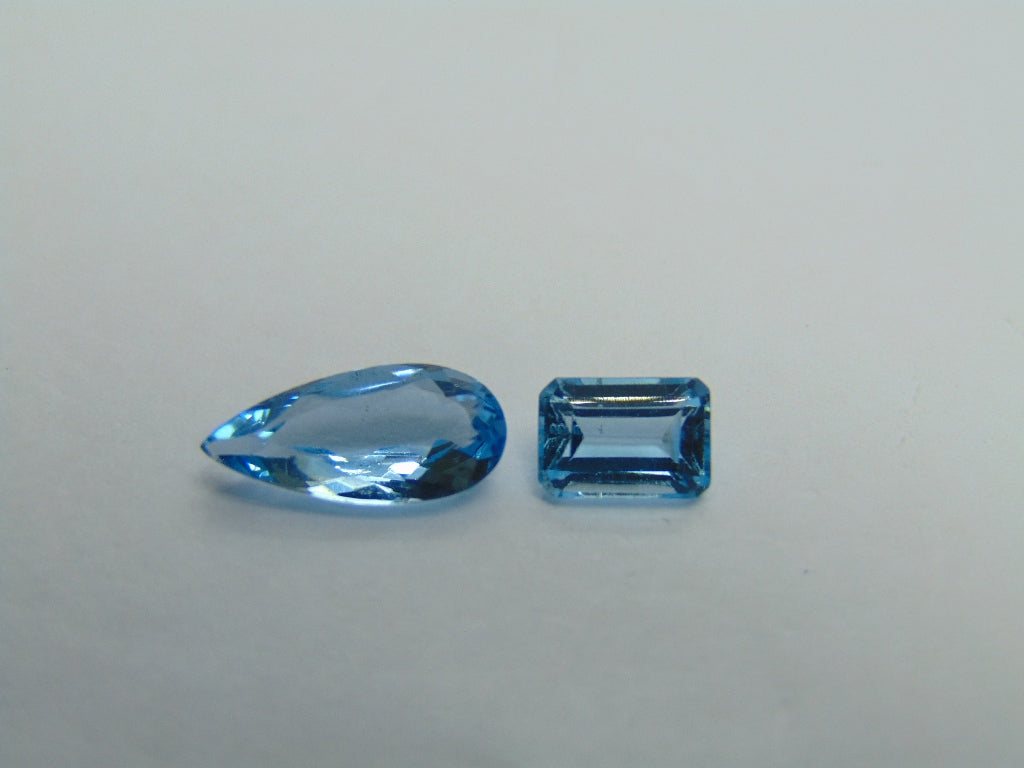 2.98ct Topaz 12x5mm 7x5mm