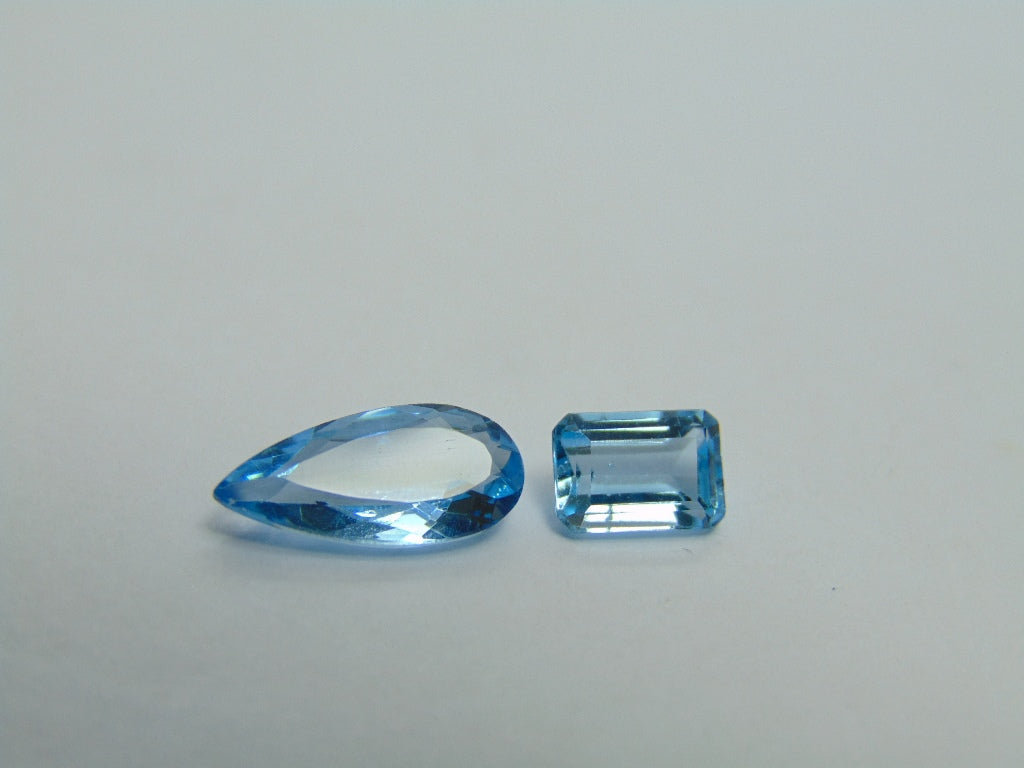 2.98ct Topaz 12x5mm 7x5mm