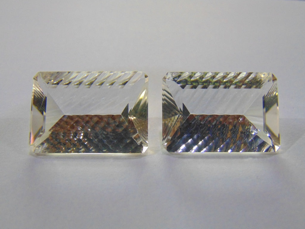 51.20ct Quartzo Cristal Par 23x16mm
