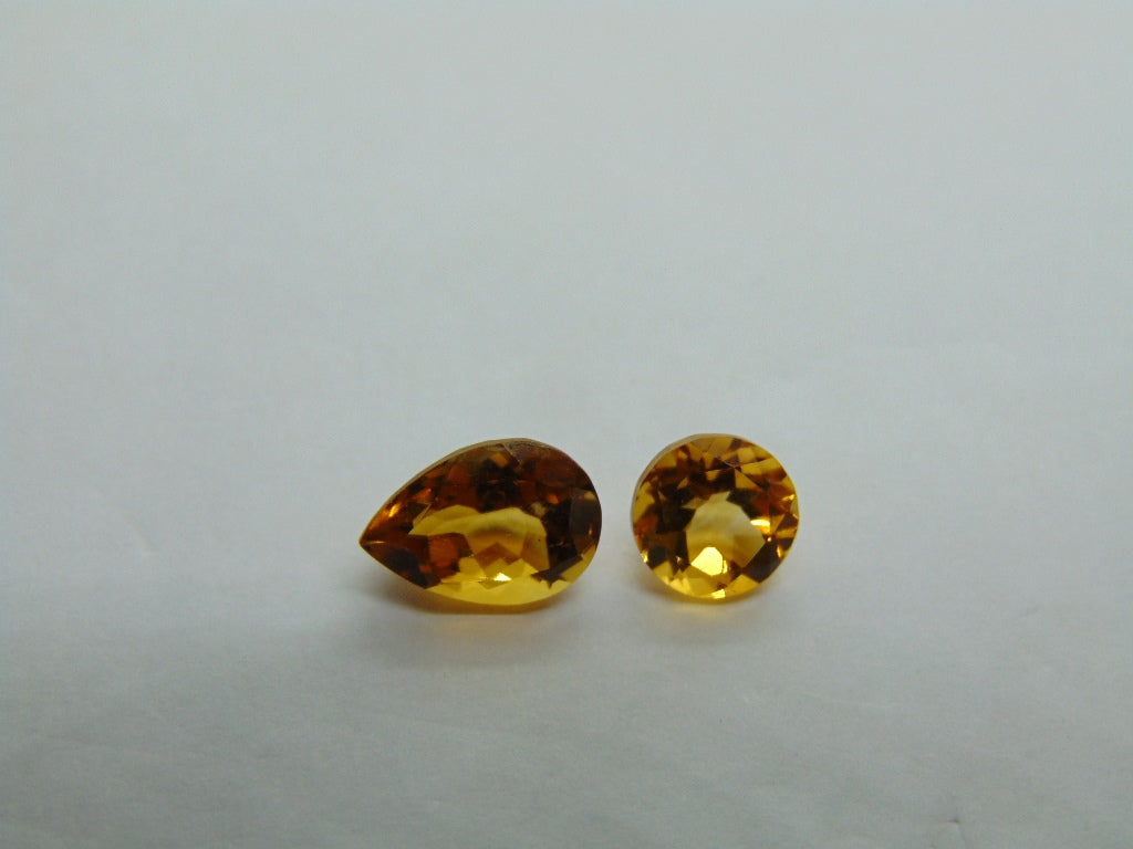 3,34ct citrino 7mm 10x7mm