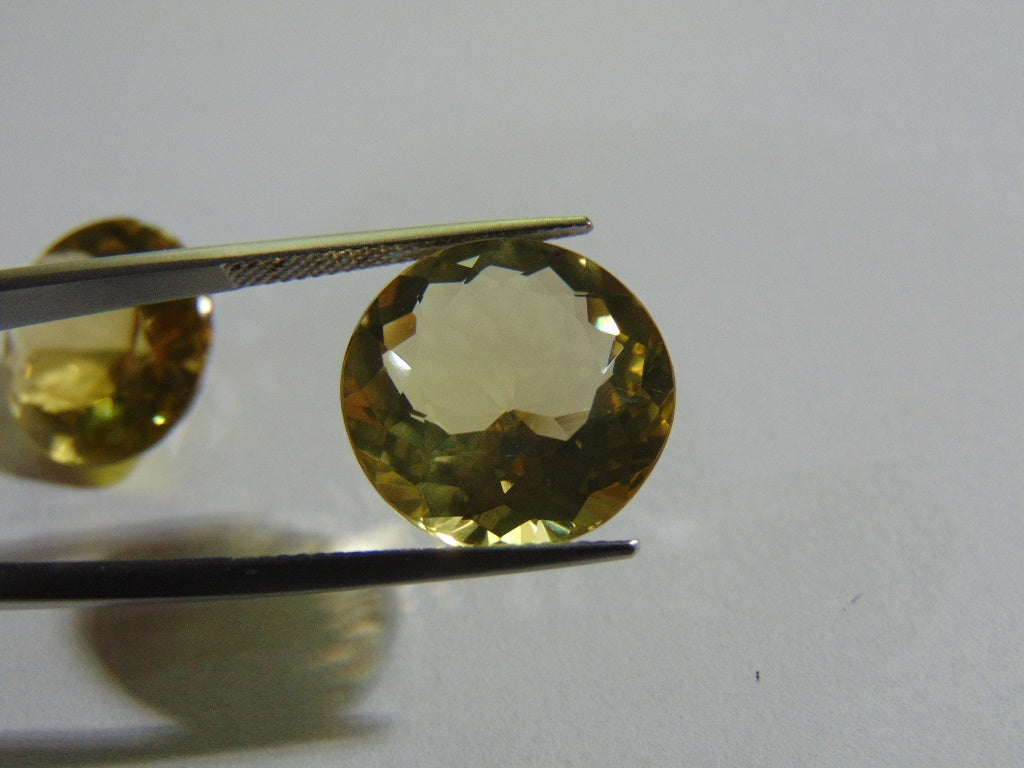 28ct Quartz (Green Gold) Pair