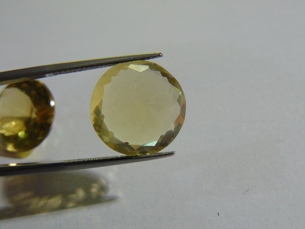 28ct Quartz (Green Gold) Pair