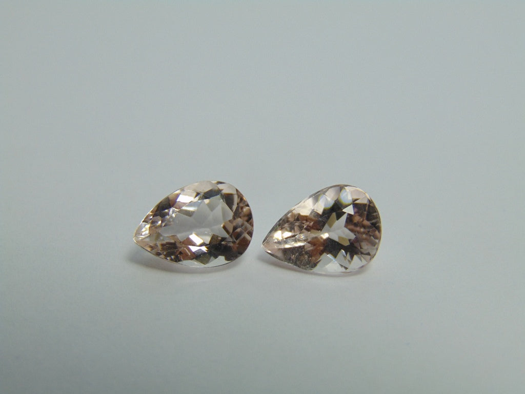 3,85ct Morganitas calibradas 10x7mm