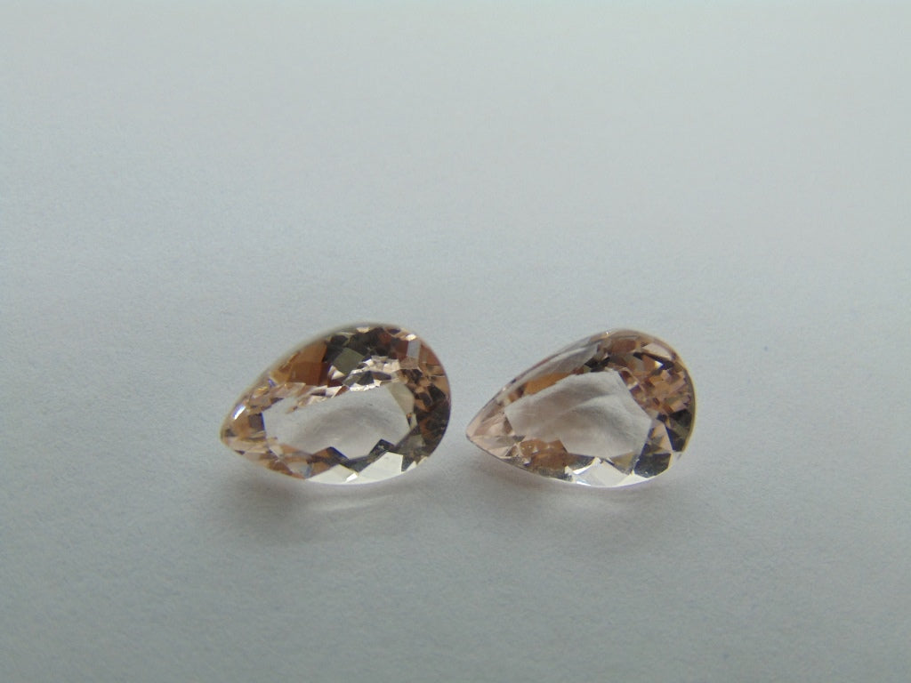 3,85ct Morganitas calibradas 10x7mm