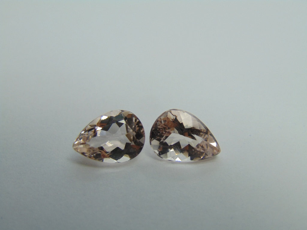 3,85ct Morganitas calibradas 10x7mm