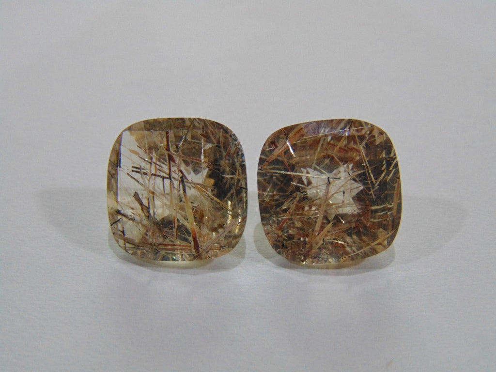 18.80ct Quartz (Inclusion) Pair