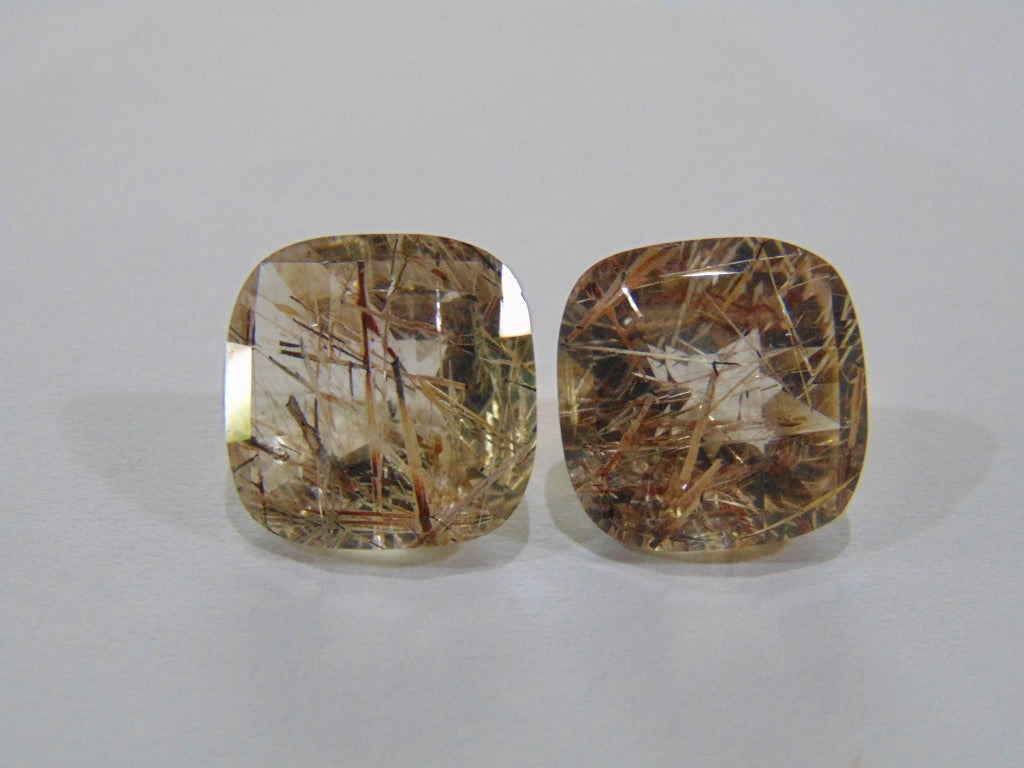 18.80ct Quartz (Inclusion) Pair