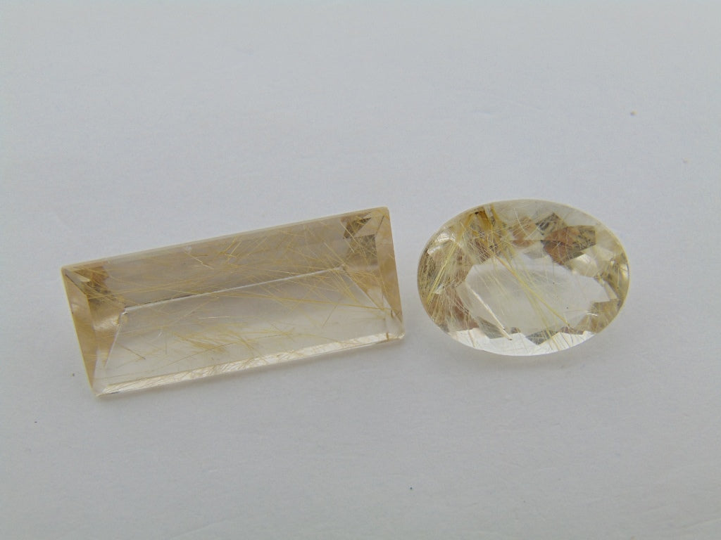 21.50cts Rutile 24x10mm 16x12mm