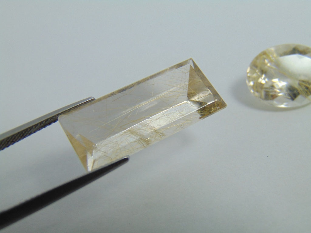 21.50cts Rutile 24x10mm 16x12mm