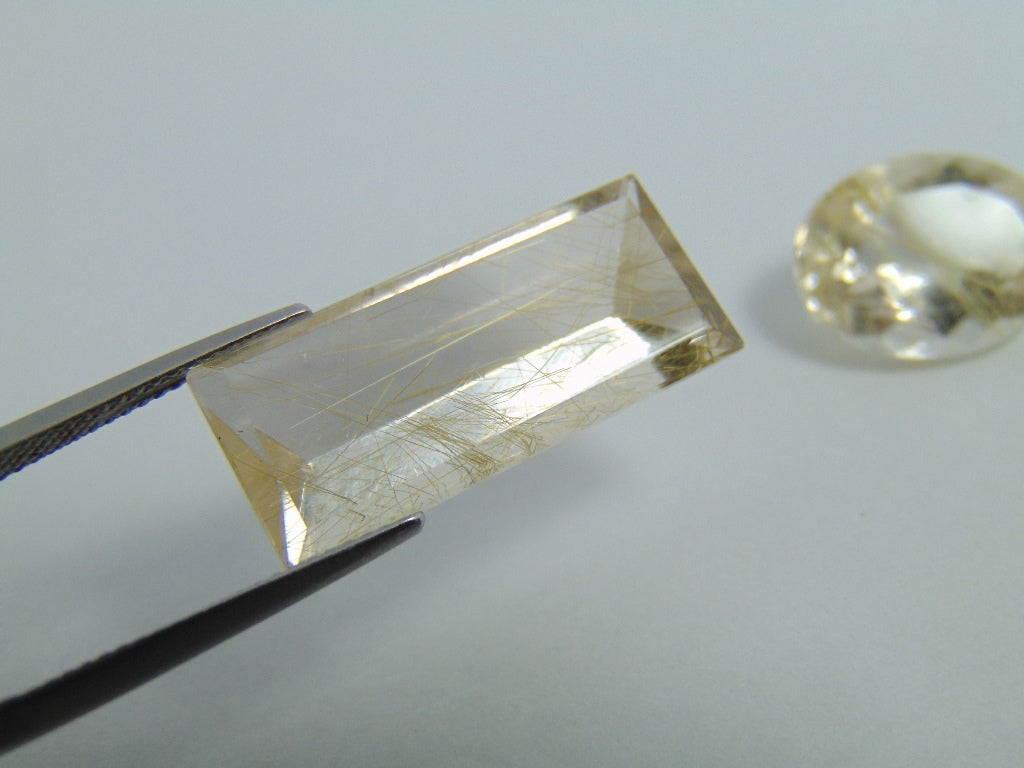 21.50cts Rutile 24x10mm 16x12mm