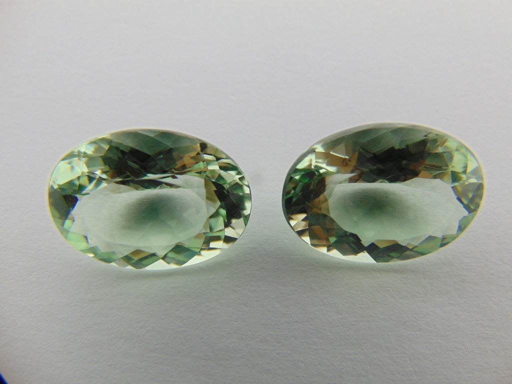 27.70cts Prasiolite (Pair)