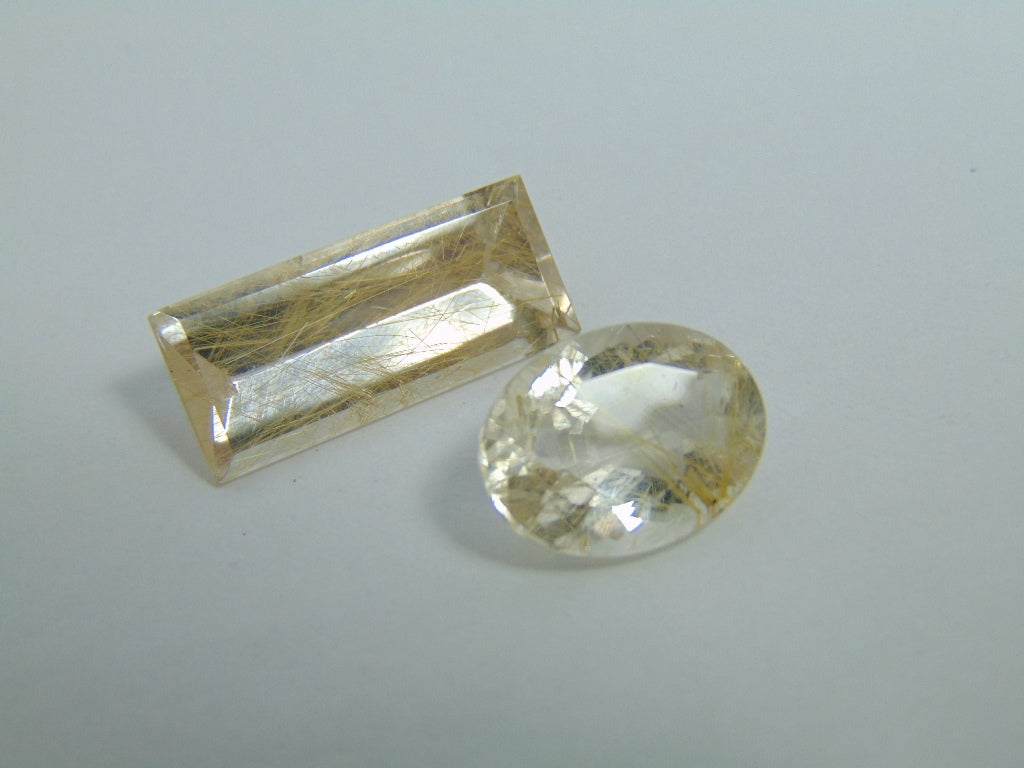 21.50cts Rutile 24x10mm 16x12mm