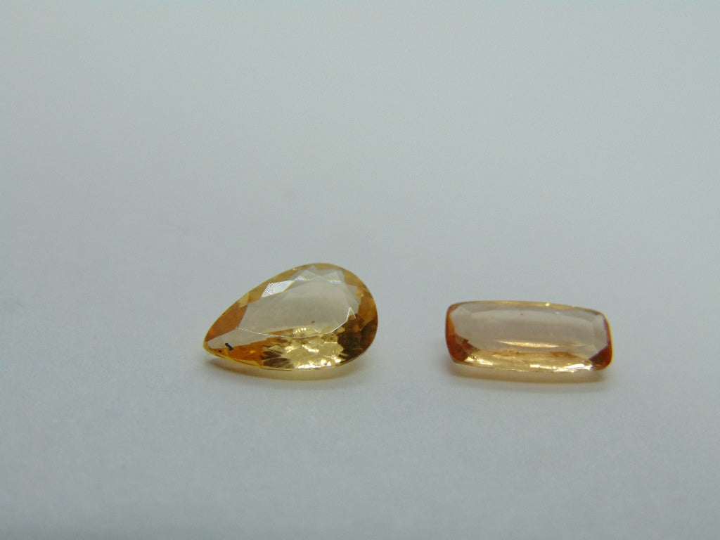 2.34ct Imperial Topaz 9x6mm 9x4mm