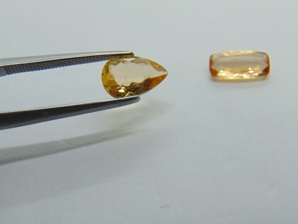 2.34ct Imperial Topaz 9x6mm 9x4mm