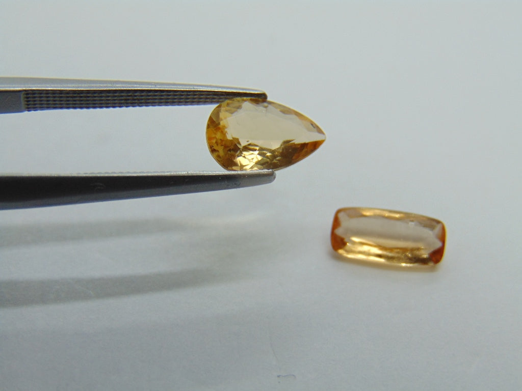 2.34ct Imperial Topaz 9x6mm 9x4mm