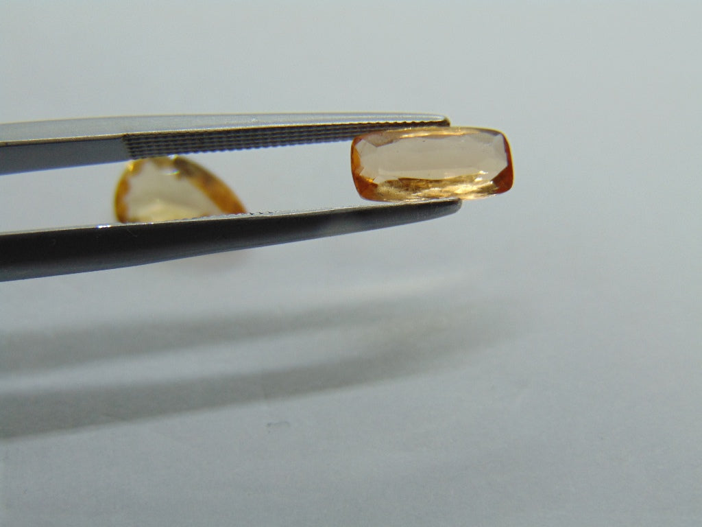 2.34ct Imperial Topaz 9x6mm 9x4mm