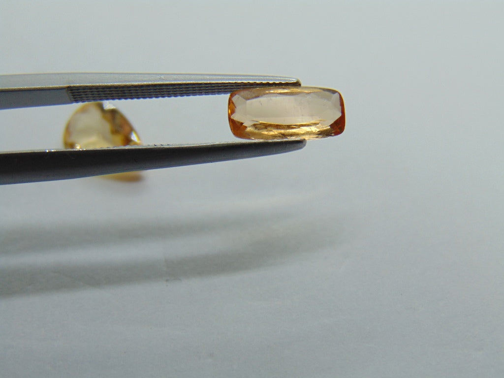 2.34ct Imperial Topaz 9x6mm 9x4mm