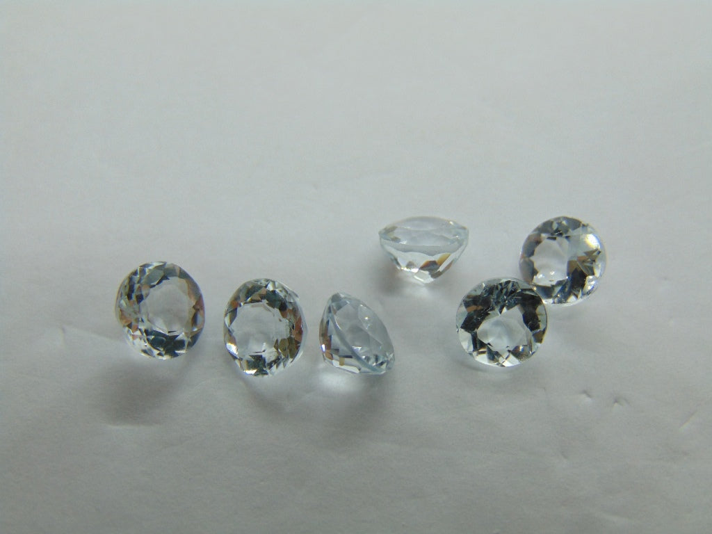 4,95 ct Aquamarine calibrado 6 mm