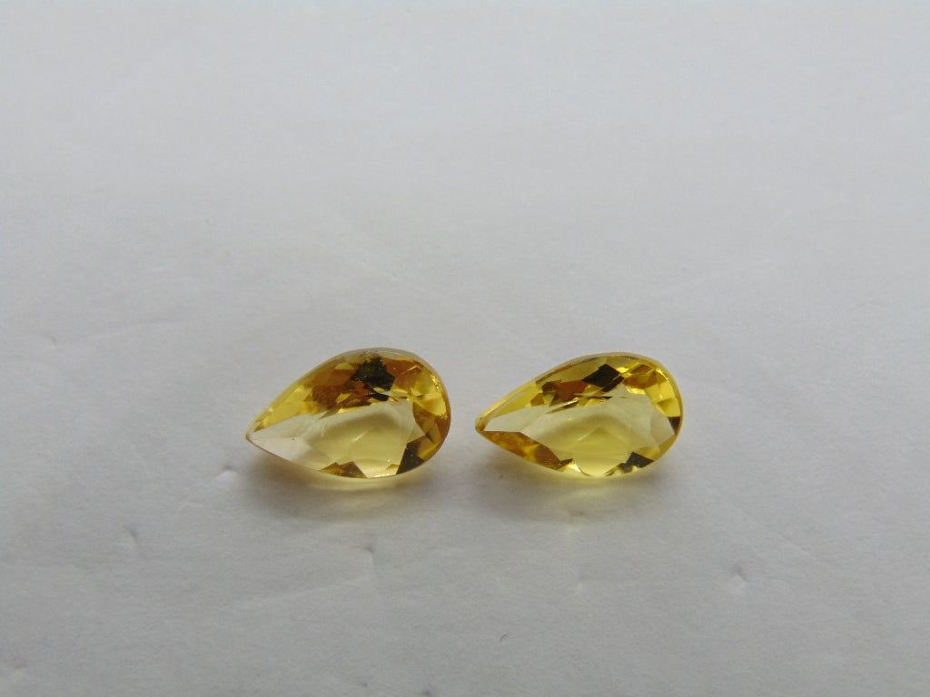 Par de Berilos 2,10ct 9x6mm