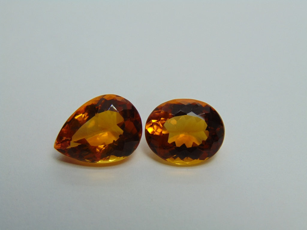 9,95 ct citrino 14x10mm 12x10mm