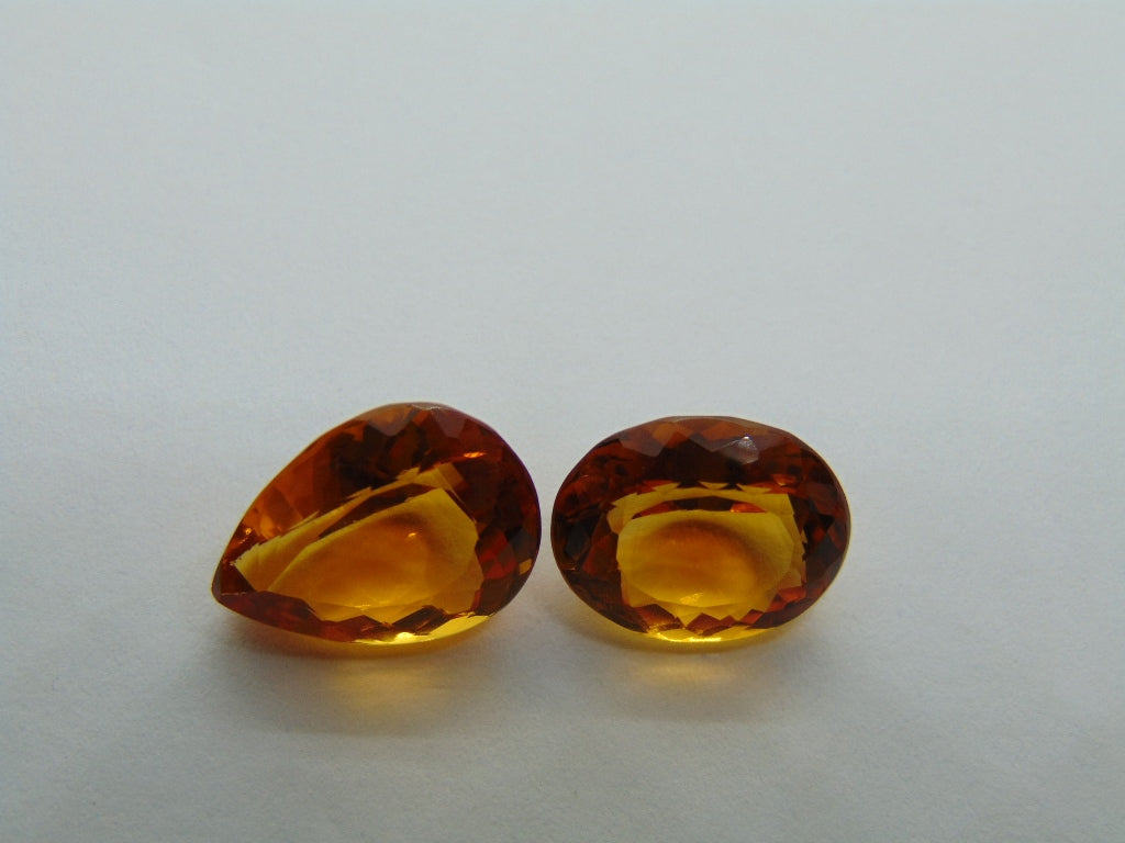 9,95 ct citrino 14x10mm 12x10mm