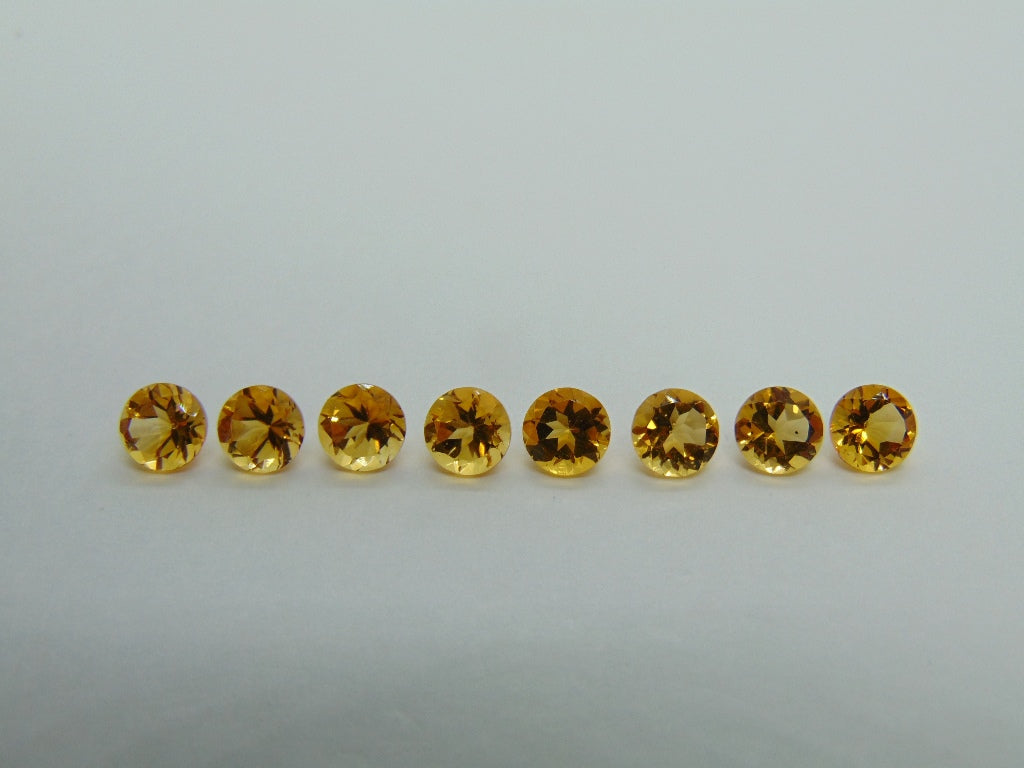 6.59ct Citrines Calibrated 6mm