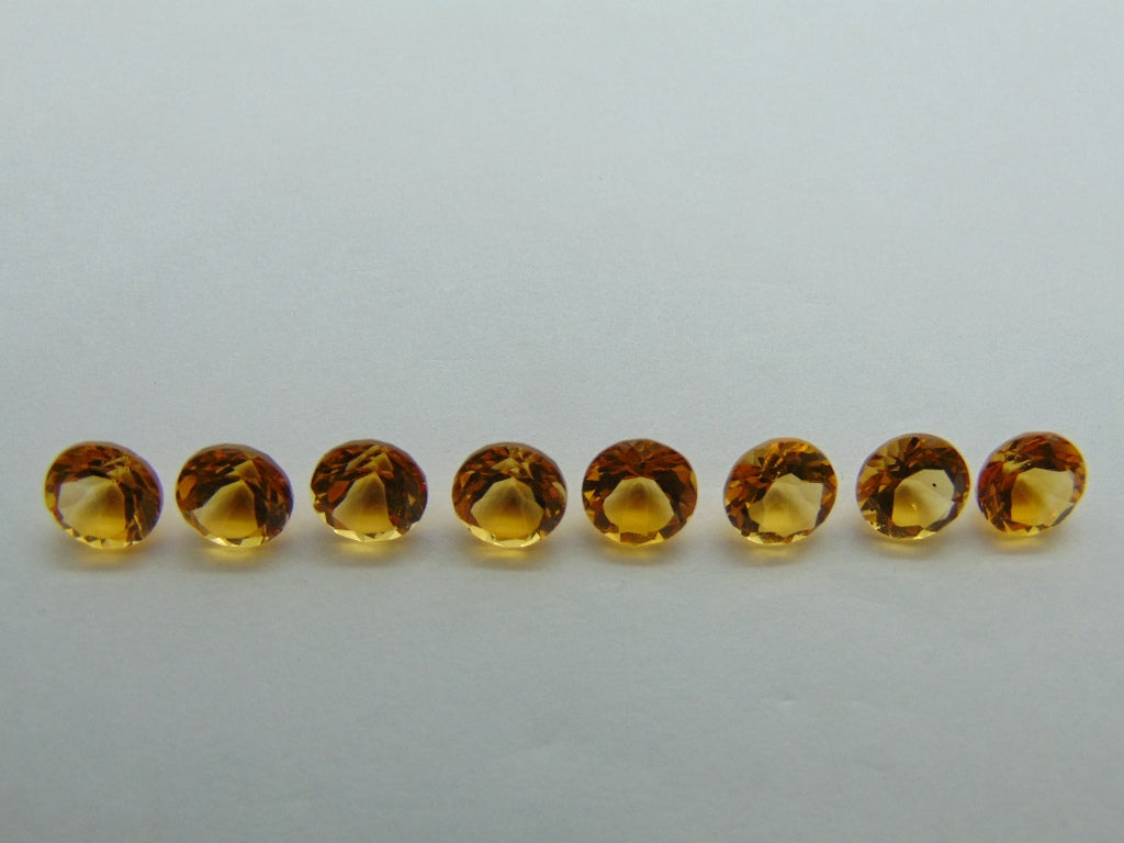 6.59ct Citrines Calibrated 6mm