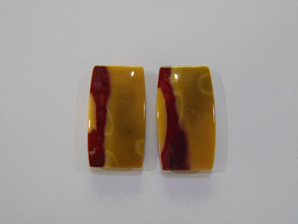 62.50ct Jasper Pair 32x18mm