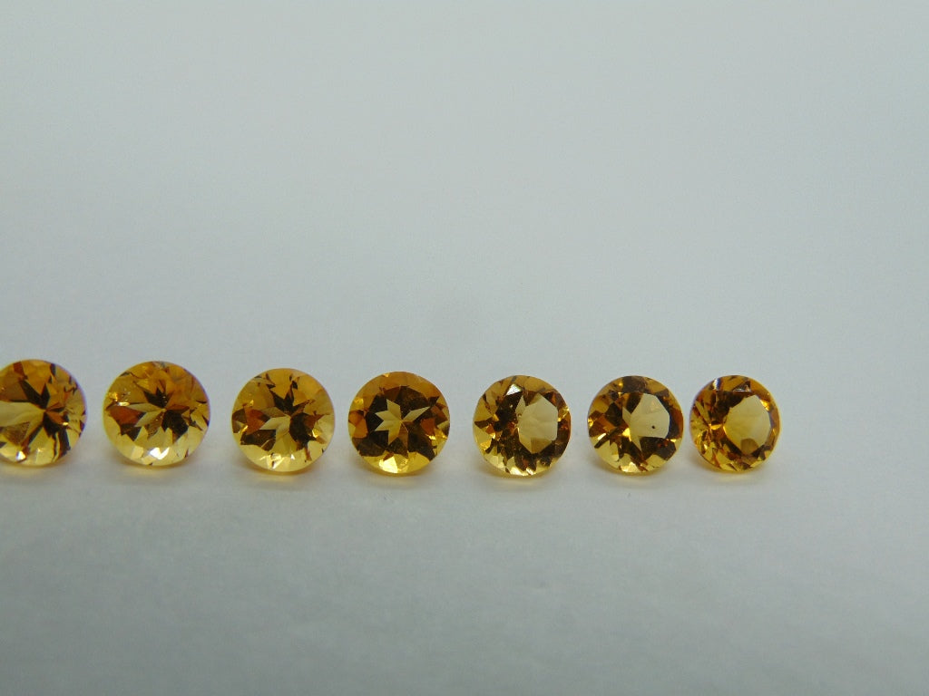 6.59ct Citrines Calibrated 6mm