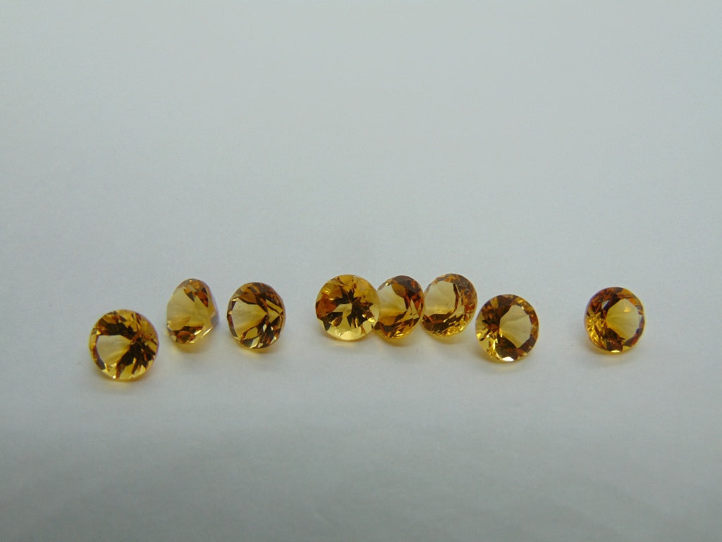 6.59ct Citrines Calibrated 6mm