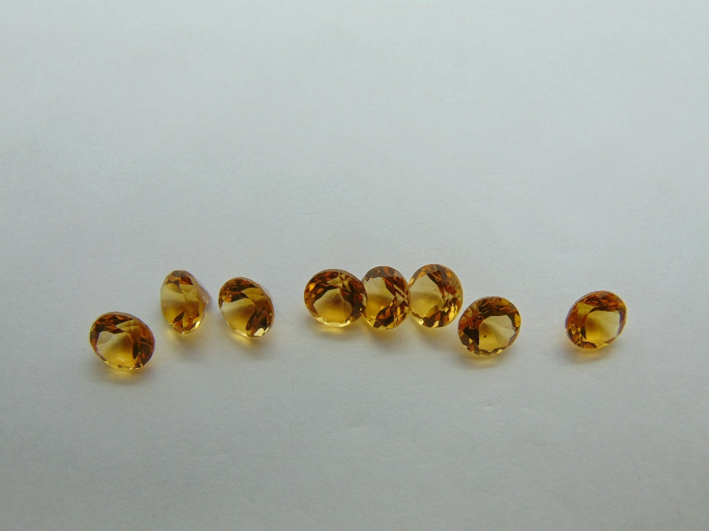 6.59ct Citrines Calibrated 6mm