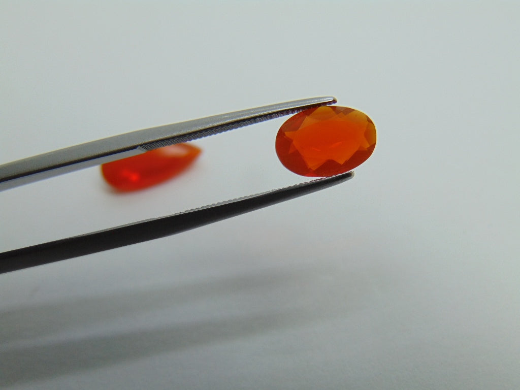 2.90ct Fire Opal 14x7mm 9x6mm