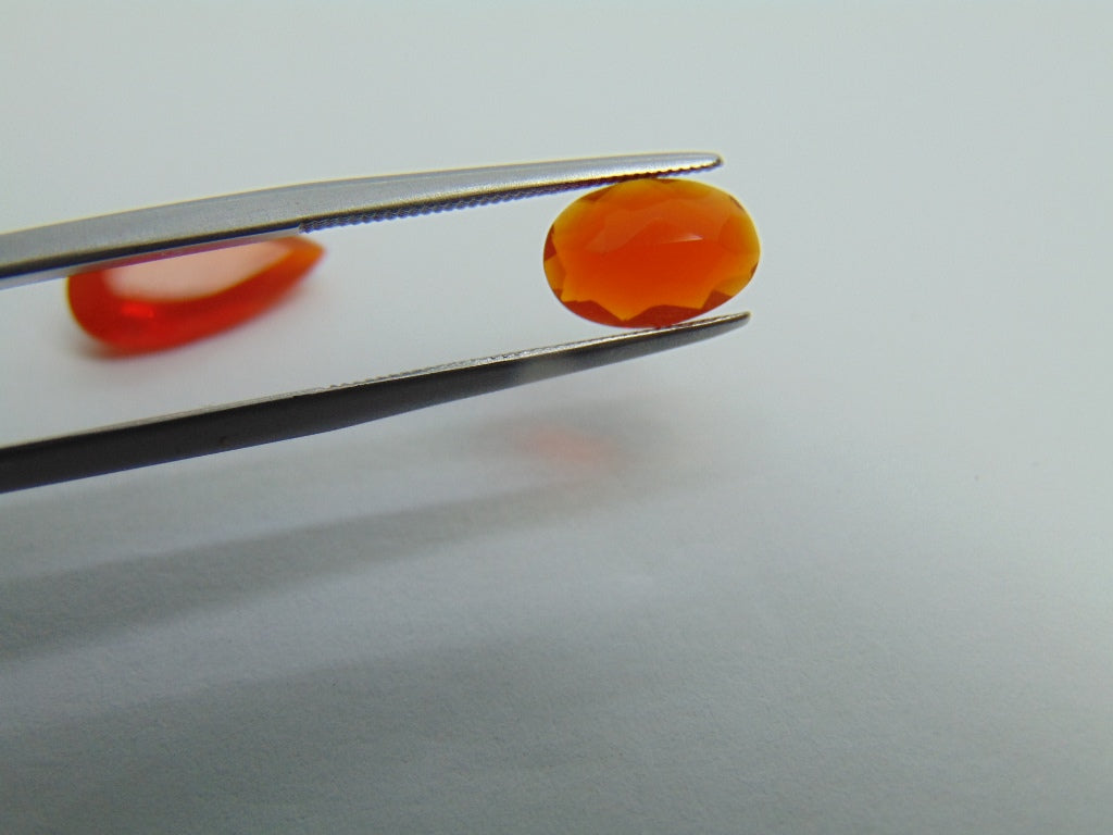 2.90ct Fire Opal 14x7mm 9x6mm