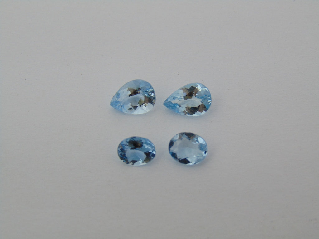 Aquamarine de 2,90 cts (conjunto)