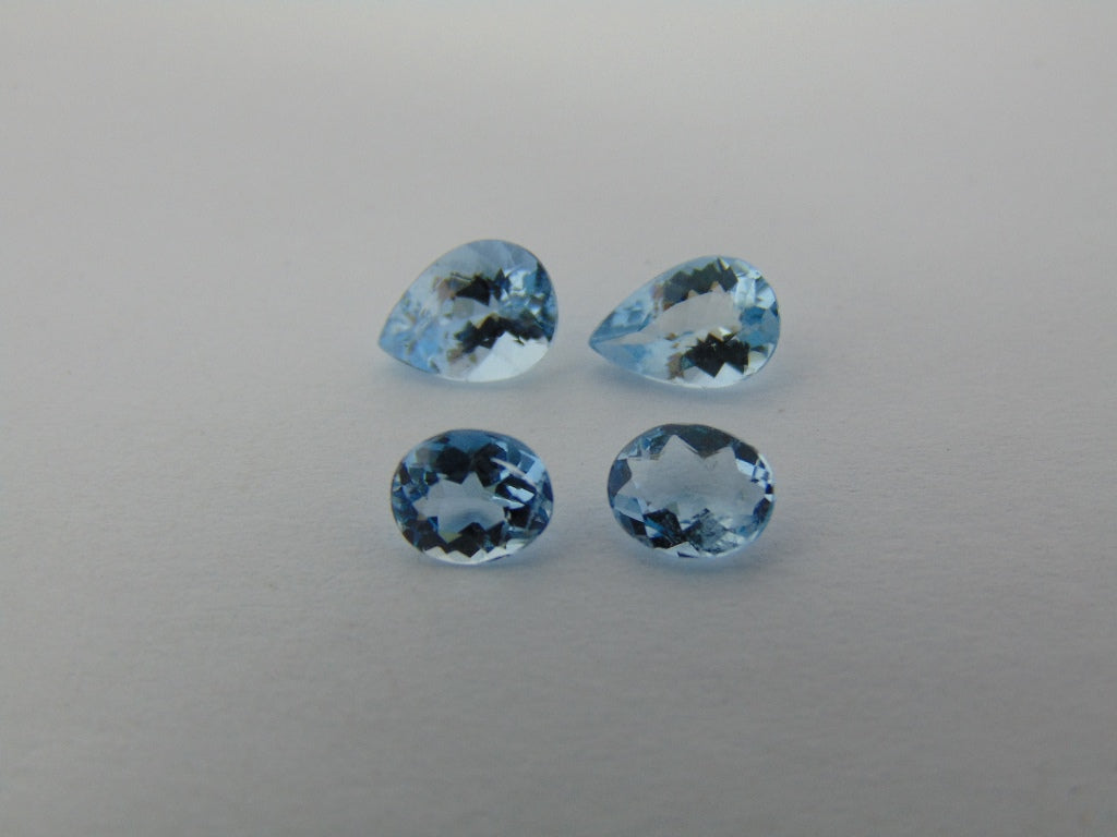 Aquamarine de 2,90 cts (conjunto)