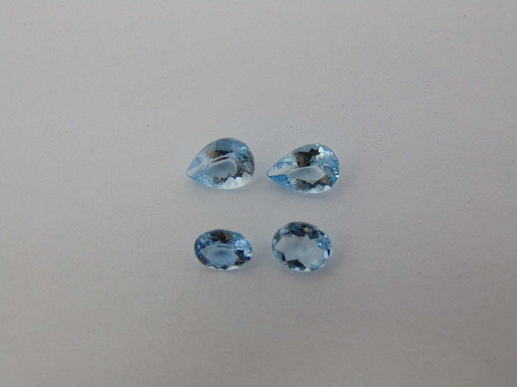 Aquamarine de 2,90 cts (conjunto)